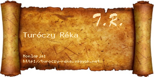 Turóczy Réka névjegykártya