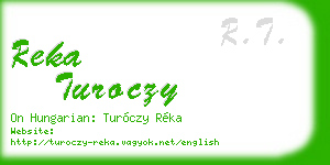 reka turoczy business card